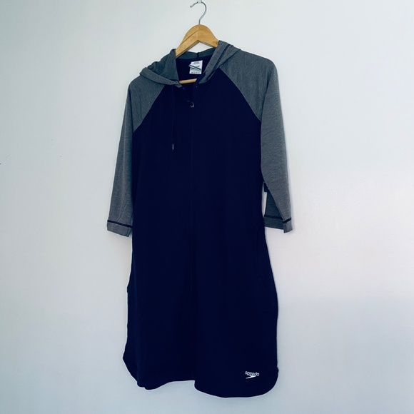 Speedo Swim Hoodie Zip Front Cardigan Cover Up - Picture 11 of 13